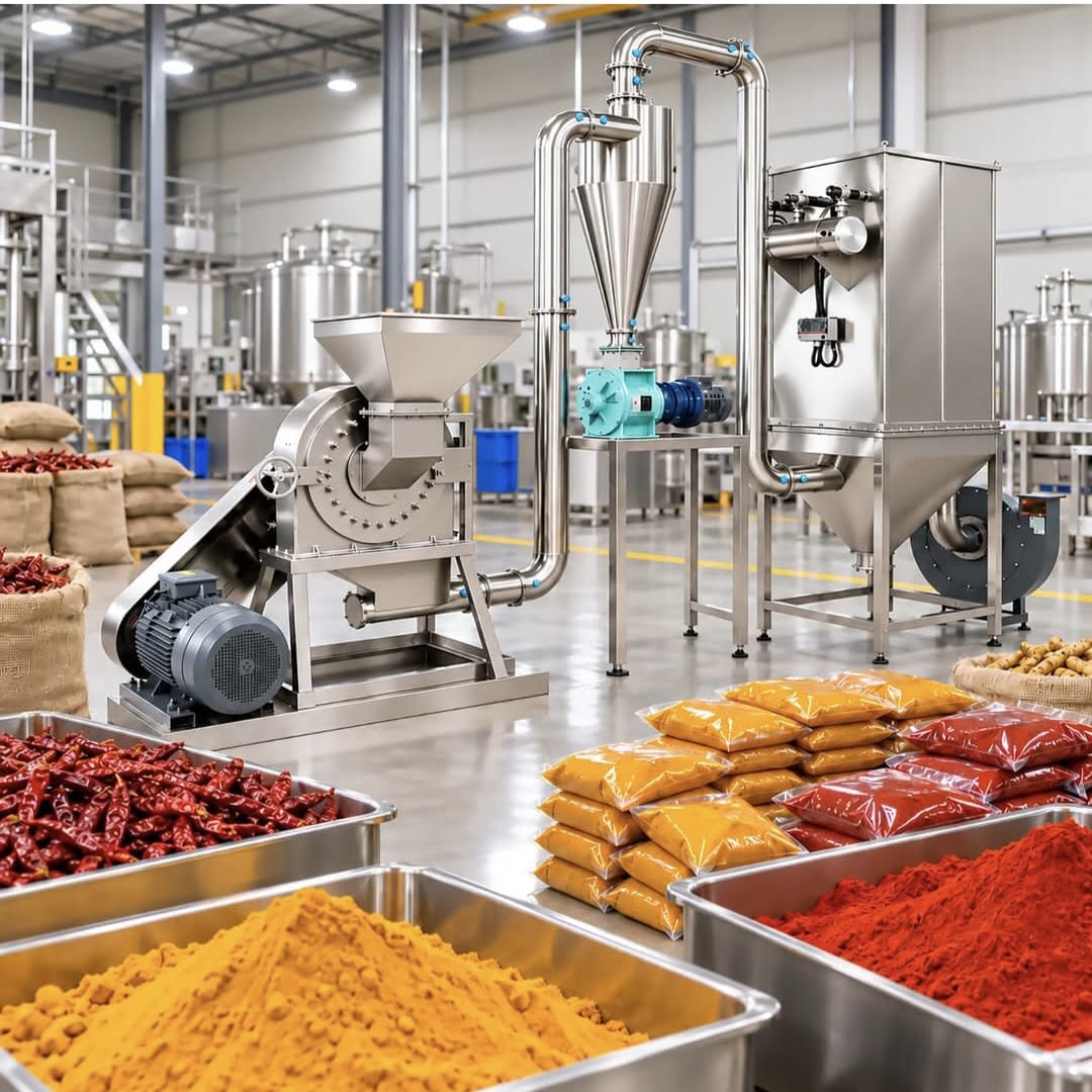 Modern Spice Crushing & Processing Facility